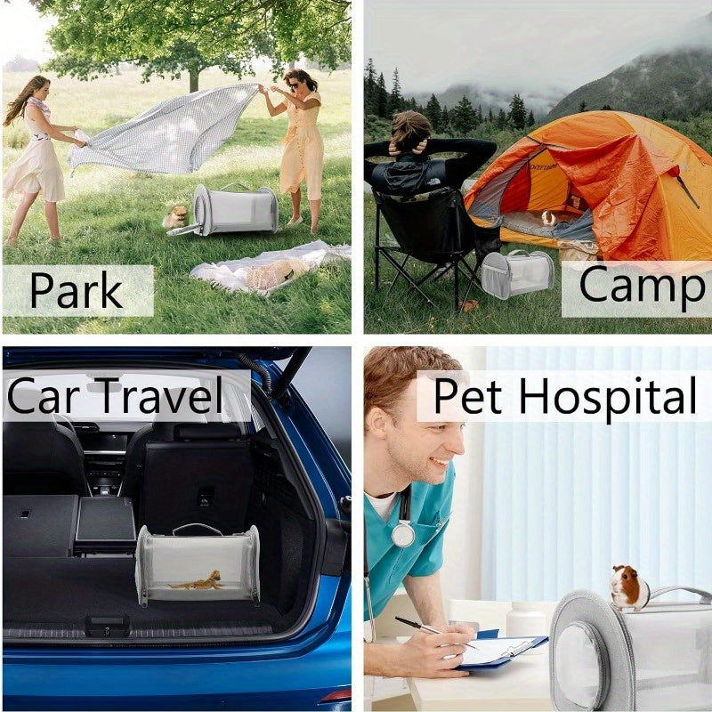 Versatile Reptile Carrier Backpack with Leash – Durable Small Pet Travel Bag