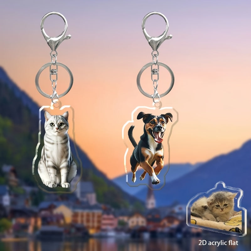 Custom Photo Acrylic Keychain, Double-Sided Special-Shaped Key Pendant