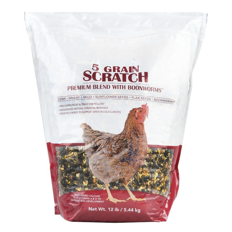 Pecking Order Premium Chicken Scratch Feed – 12 lbs Natural Grain Blend