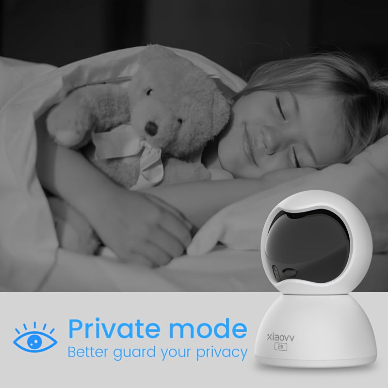 XIAOVV Q2 4MP Indoor WiFi Camera, Home Security, Baby & Pet Monitor