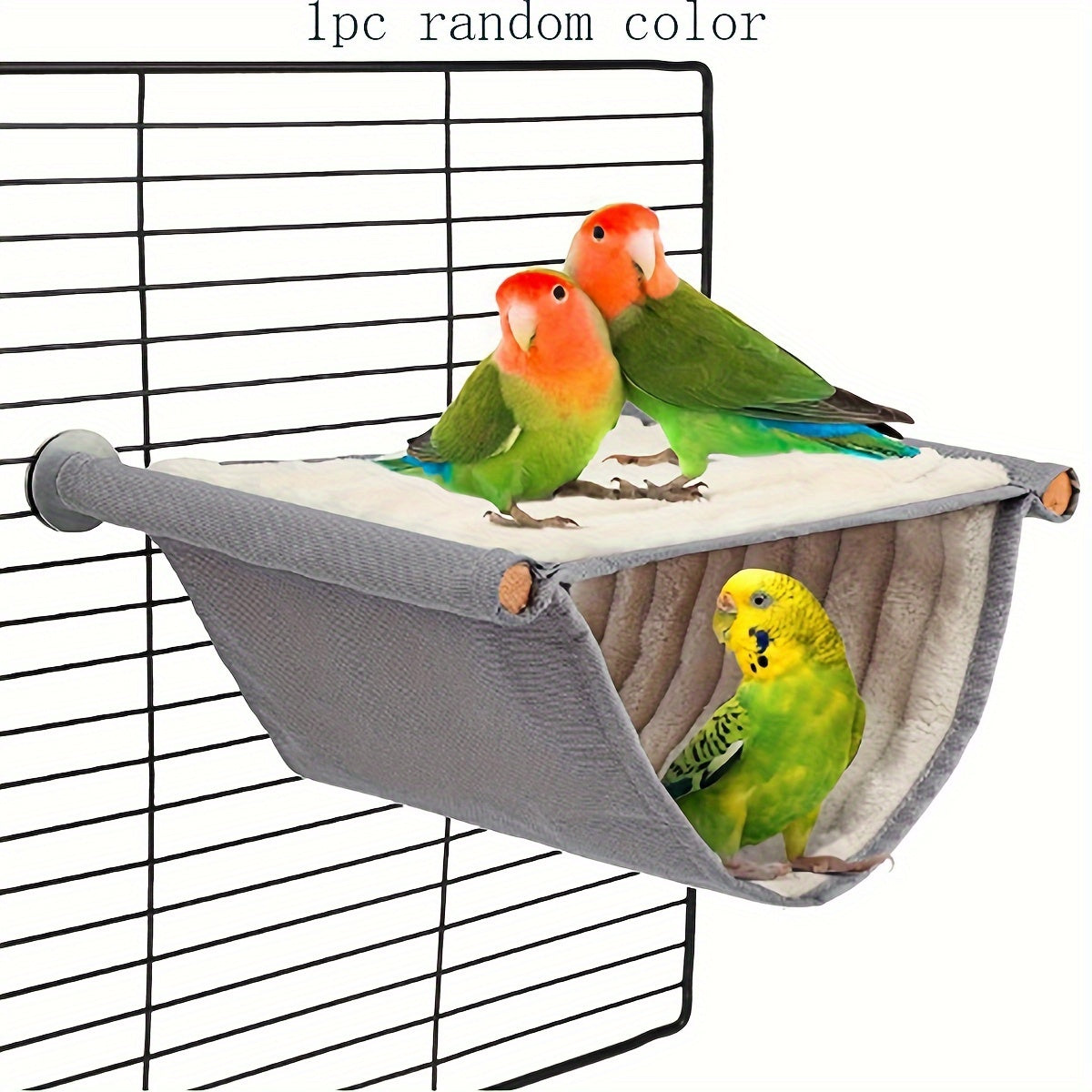 Parrot & Hamster Warm Hanging Nest – Washable Hammock Bed (Random Color)
