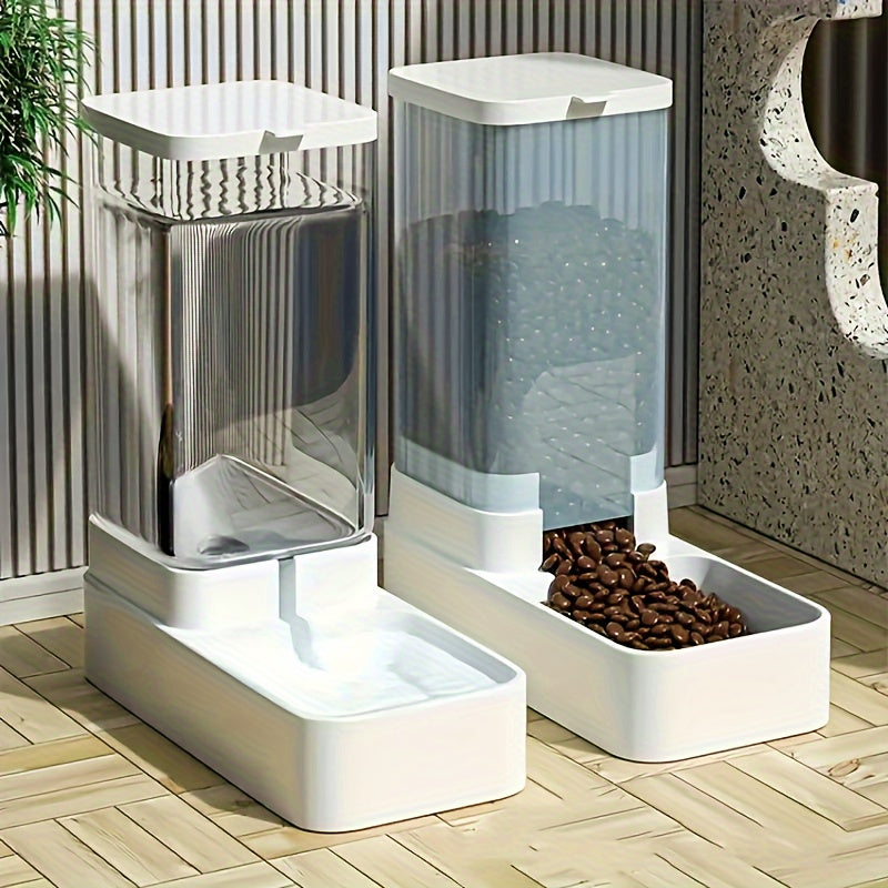 Gravity Pet Feeder & Water Dispenser – Automatic Dog & Cat Feeder 1.0 Gal