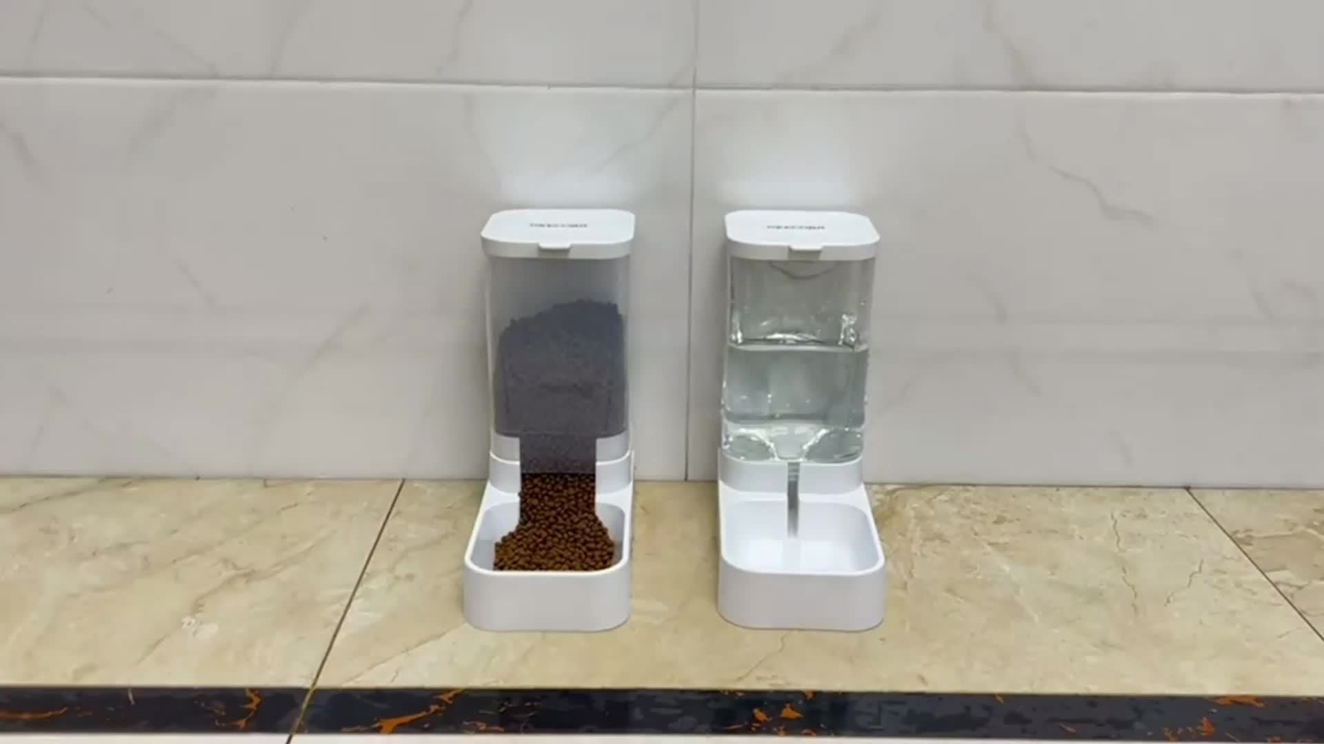 Gravity Pet Feeder & Water Dispenser – Automatic Dog & Cat Feeder 1.0 Gal