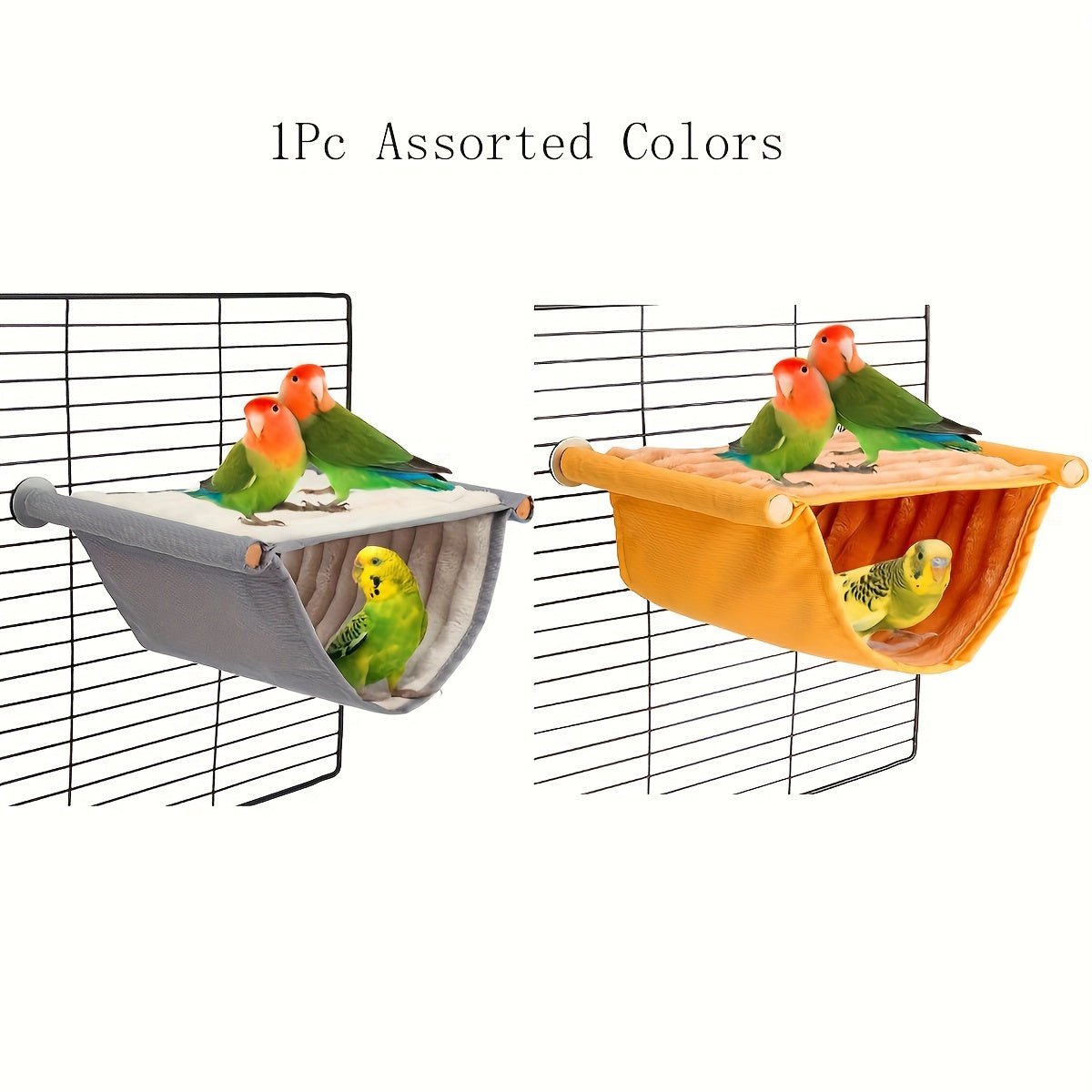 Double-Layer Hanging Bird Hammock – Soft Plush Winter Nest