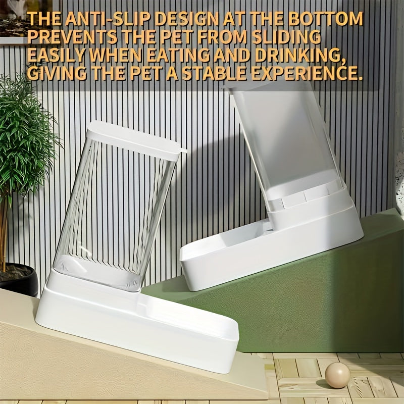 Gravity Pet Feeder & Water Dispenser – Automatic Dog & Cat Feeder 1.0 Gal