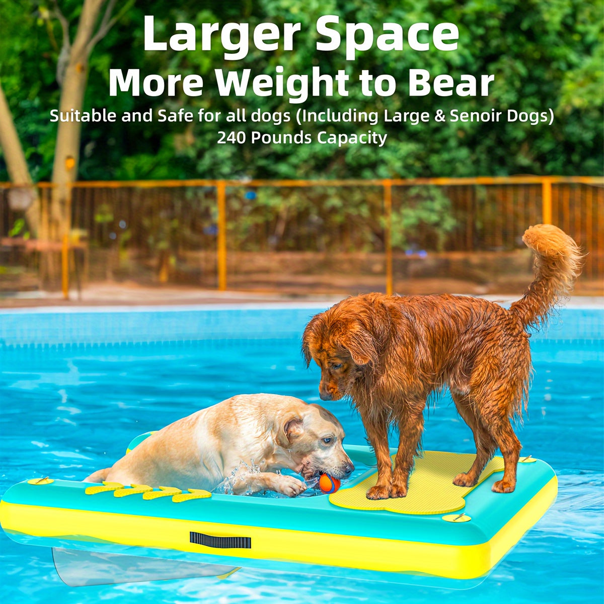Inflatable Dog Ramp 100×150 cm – Durable Ramp for Large Breeds, Pools & Docks