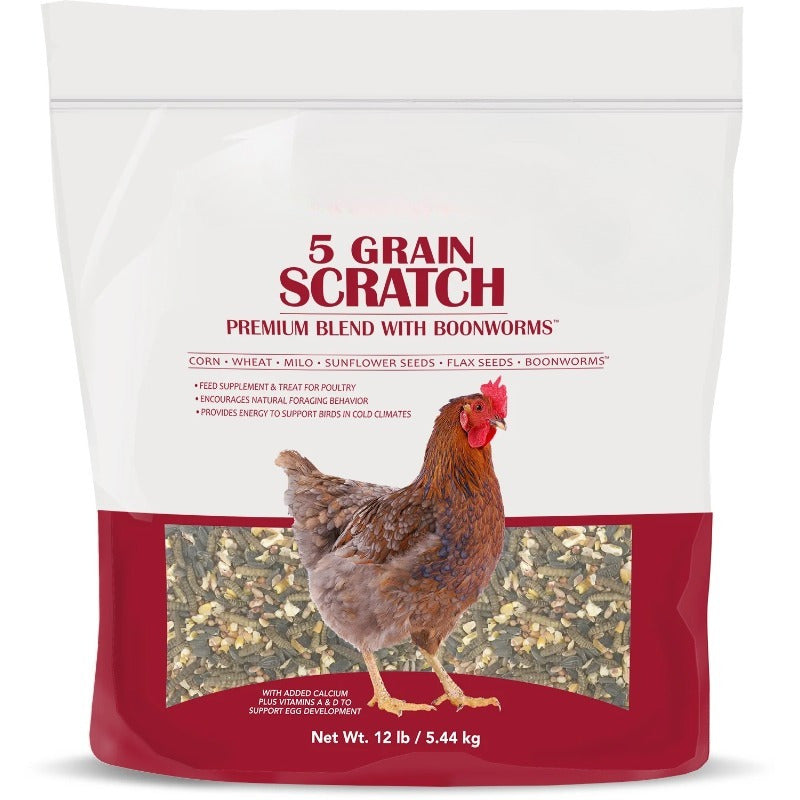 Pecking Order Premium Chicken Scratch Feed – 12 lbs Natural Grain Blend