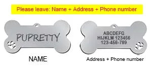 Personalized Pet ID Tag Paws and Claws