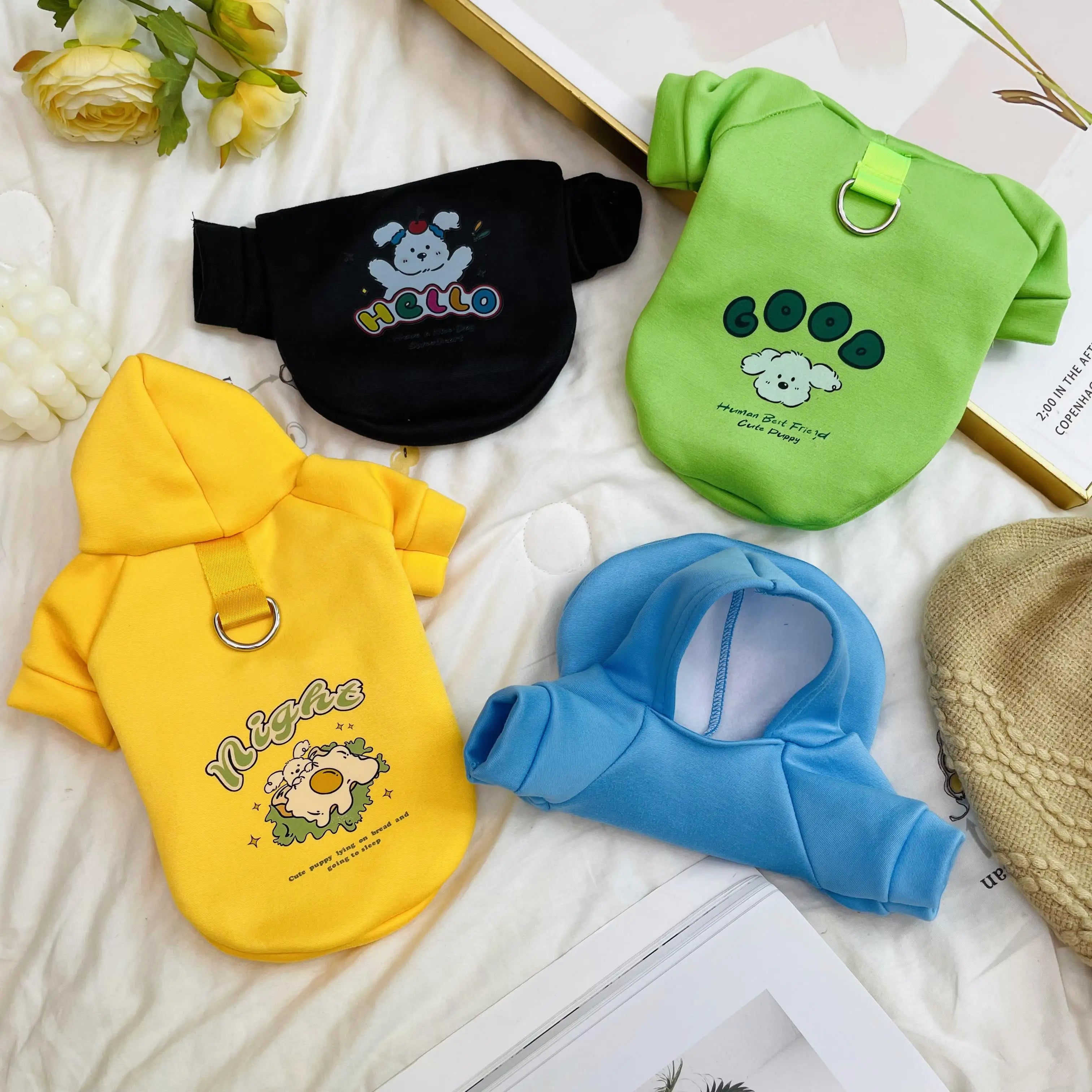 Super Cute Pet Sweater – Cartoon Waffle Knit for Cats & Dogs