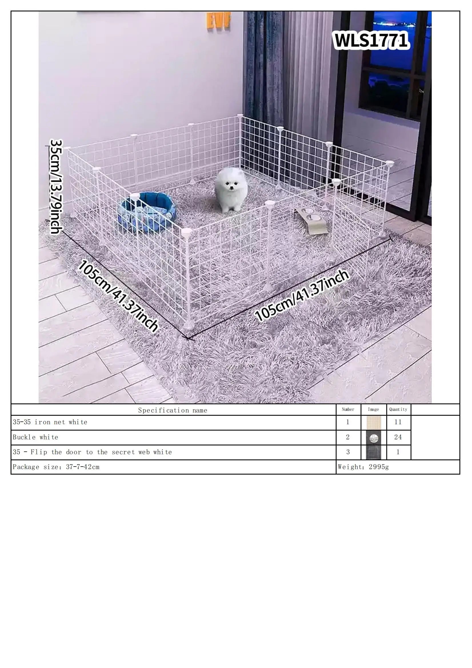DIY Pet Playpen – Detachable, Easy to Assemble, Escape-Proof Fence Paws and Claws