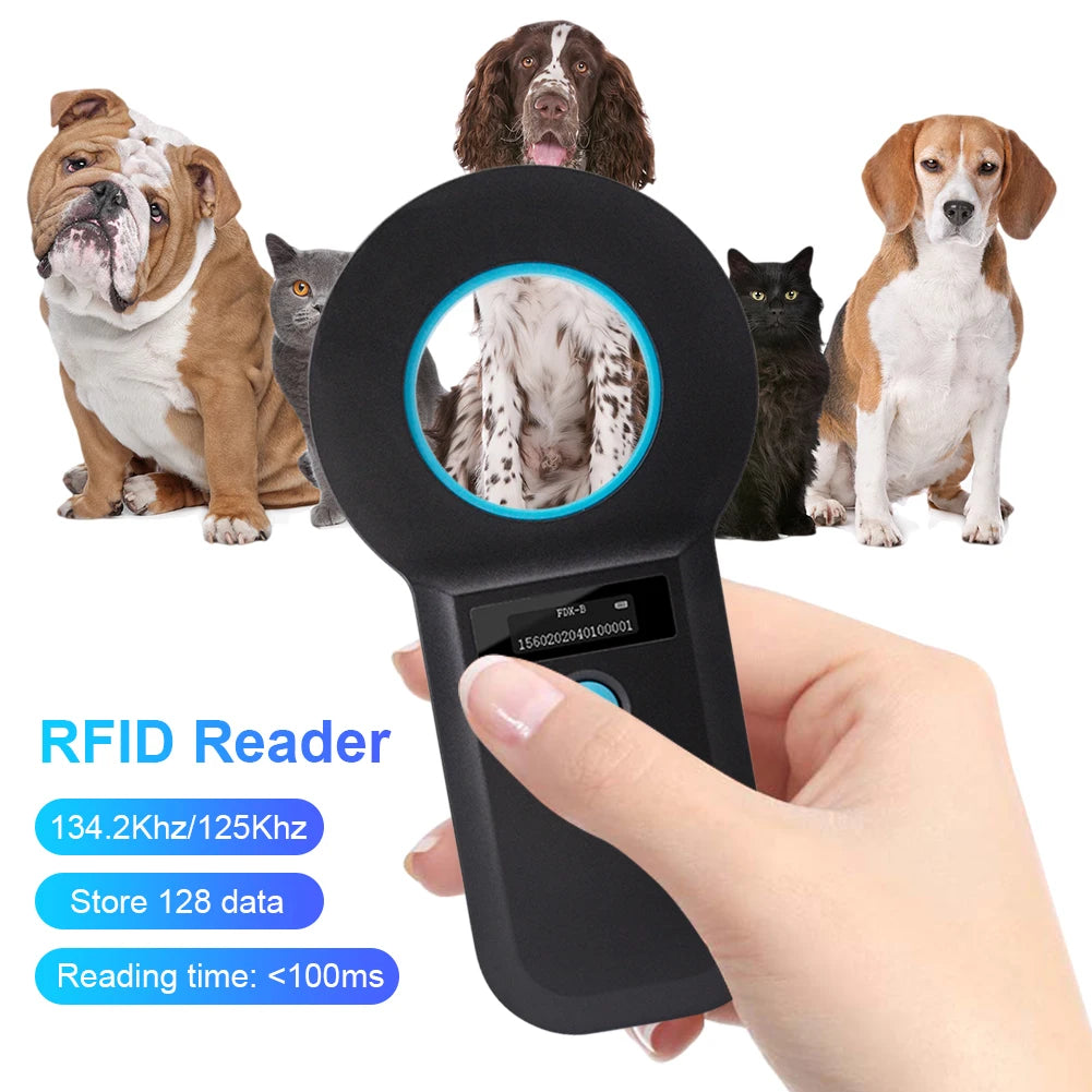 Handheld Pet Microchip Scanner – EMID FDX-B RFID Reader