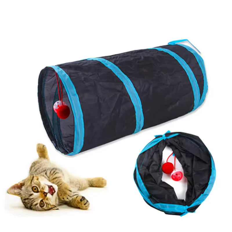 Cat Tunnel Toy – Foldable & Breathable Indoor Play Tube