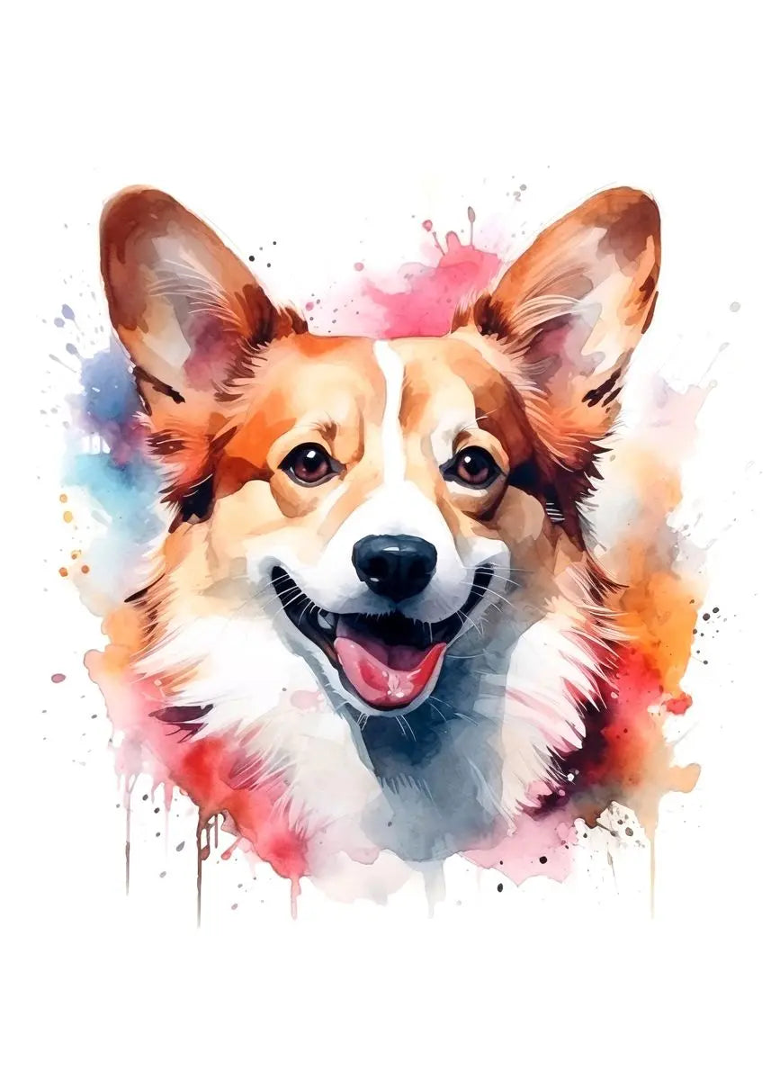 Watercolor Dog Art – French Bulldog, Dalmatian, Black Terrier Canvas Print Paws and Claws