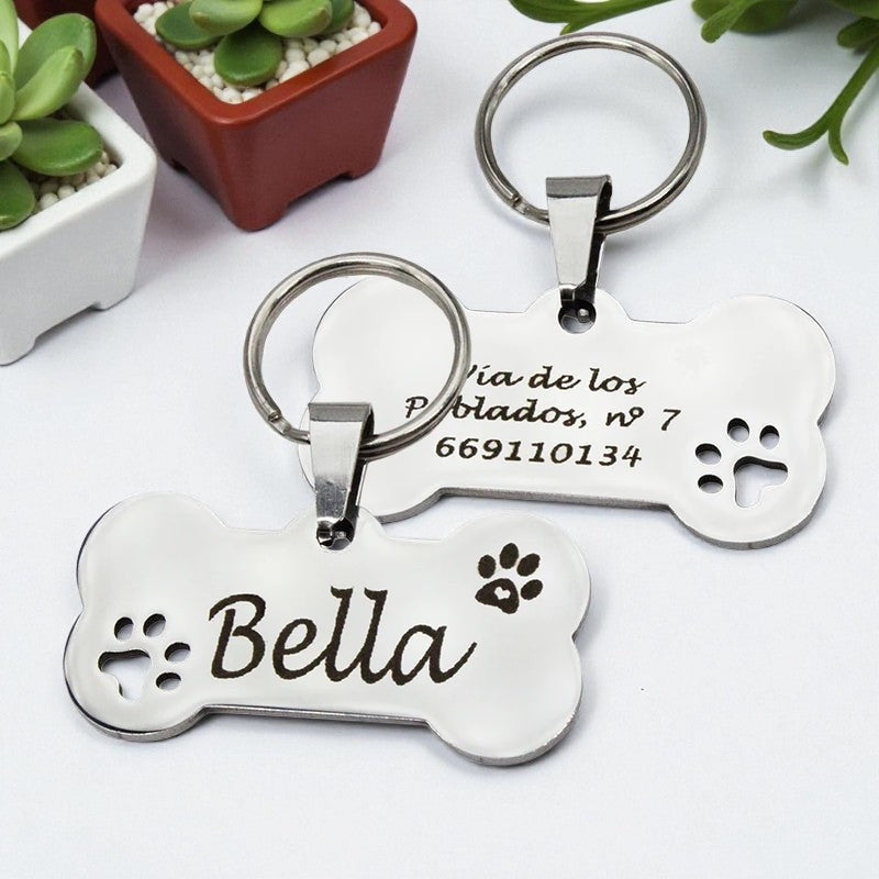 Personalized Pet ID Tag Paws and Claws