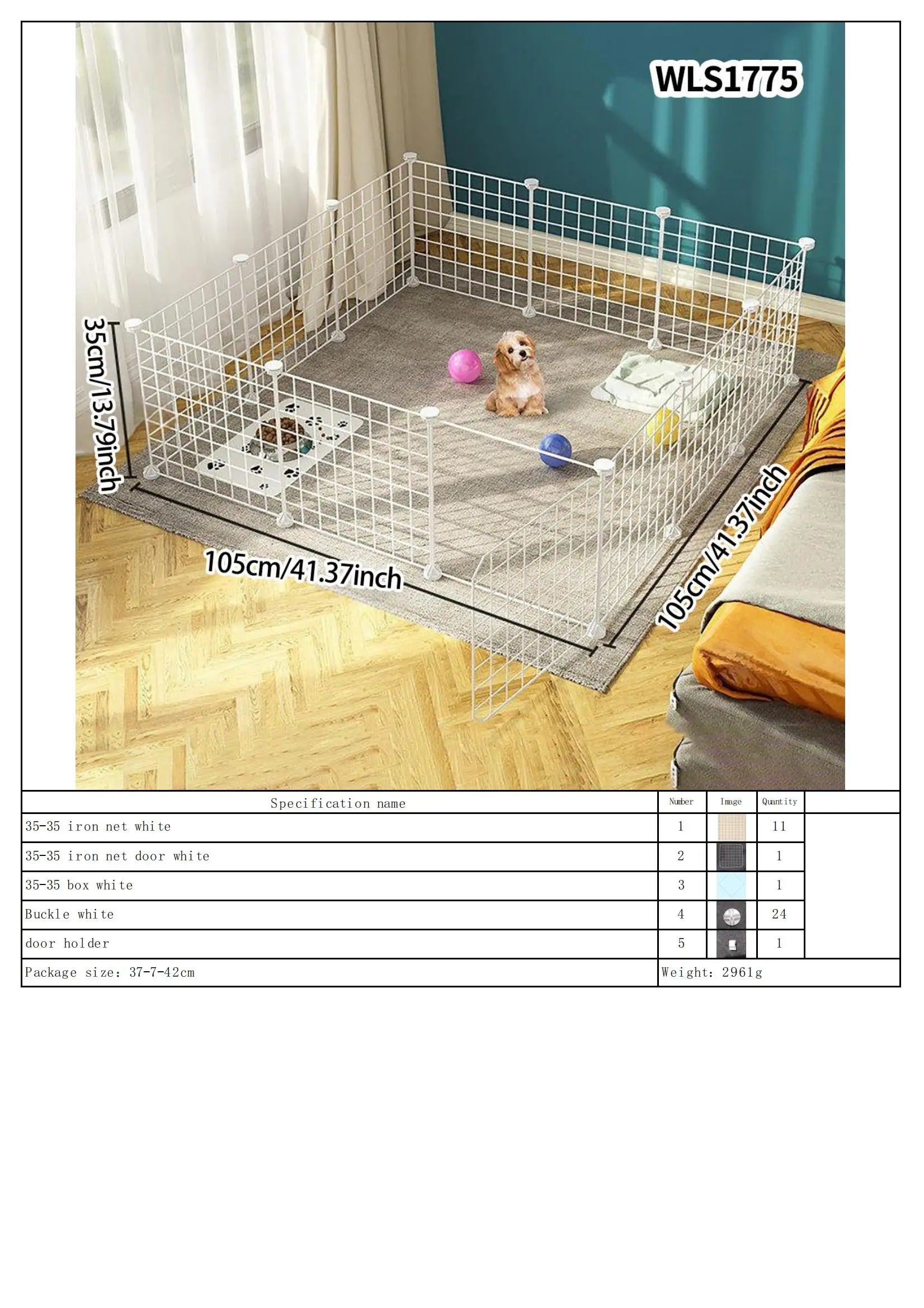 DIY Pet Playpen – Detachable, Easy to Assemble, Escape-Proof Fence Paws and Claws