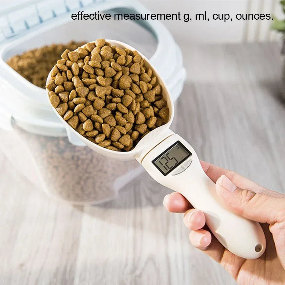 Electronic Pet Food Measuring Scoop – Digital Scale with LED Display