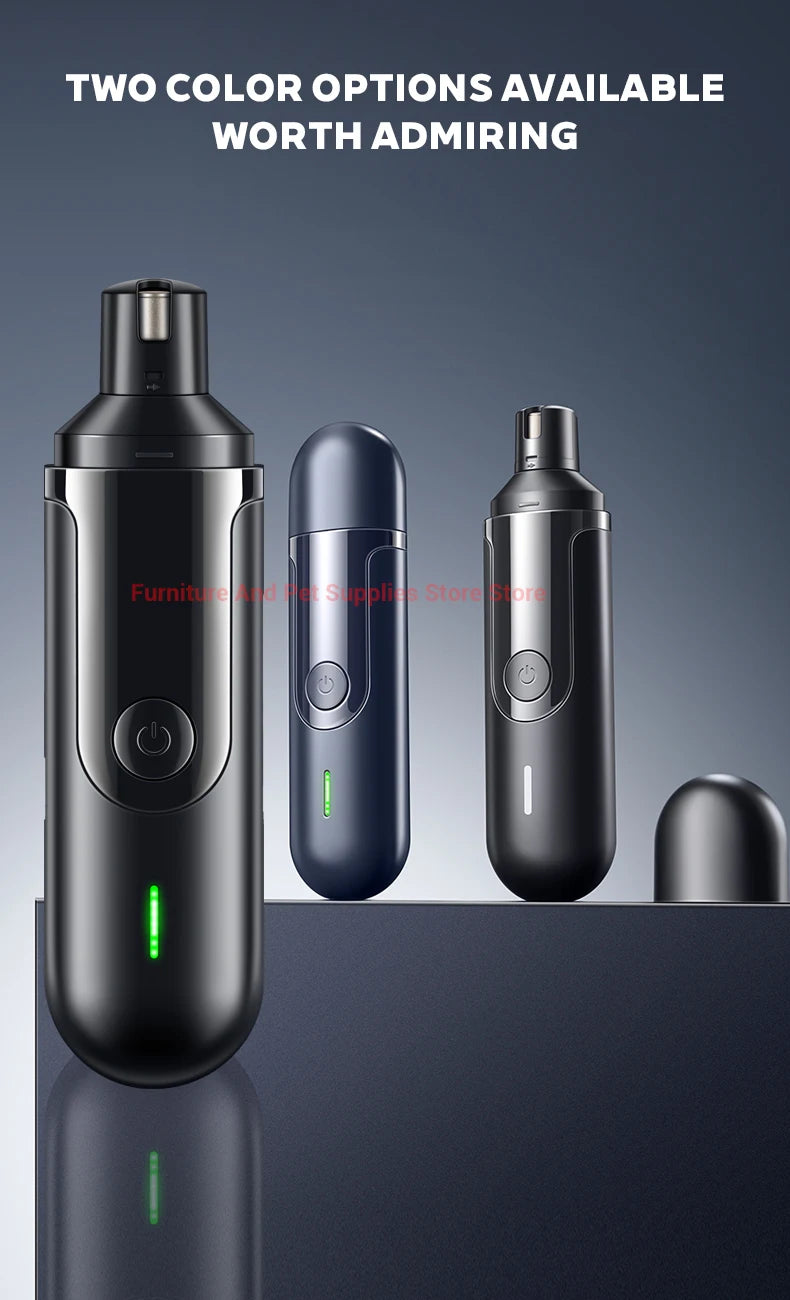 USB Rechargeable Electric Pet Nail Grinder – Painless Diamond Wheel Trimmer for Dogs, Cats & Small Animals (Low-Noise, Strong Power, Multiple Grinding Ports)