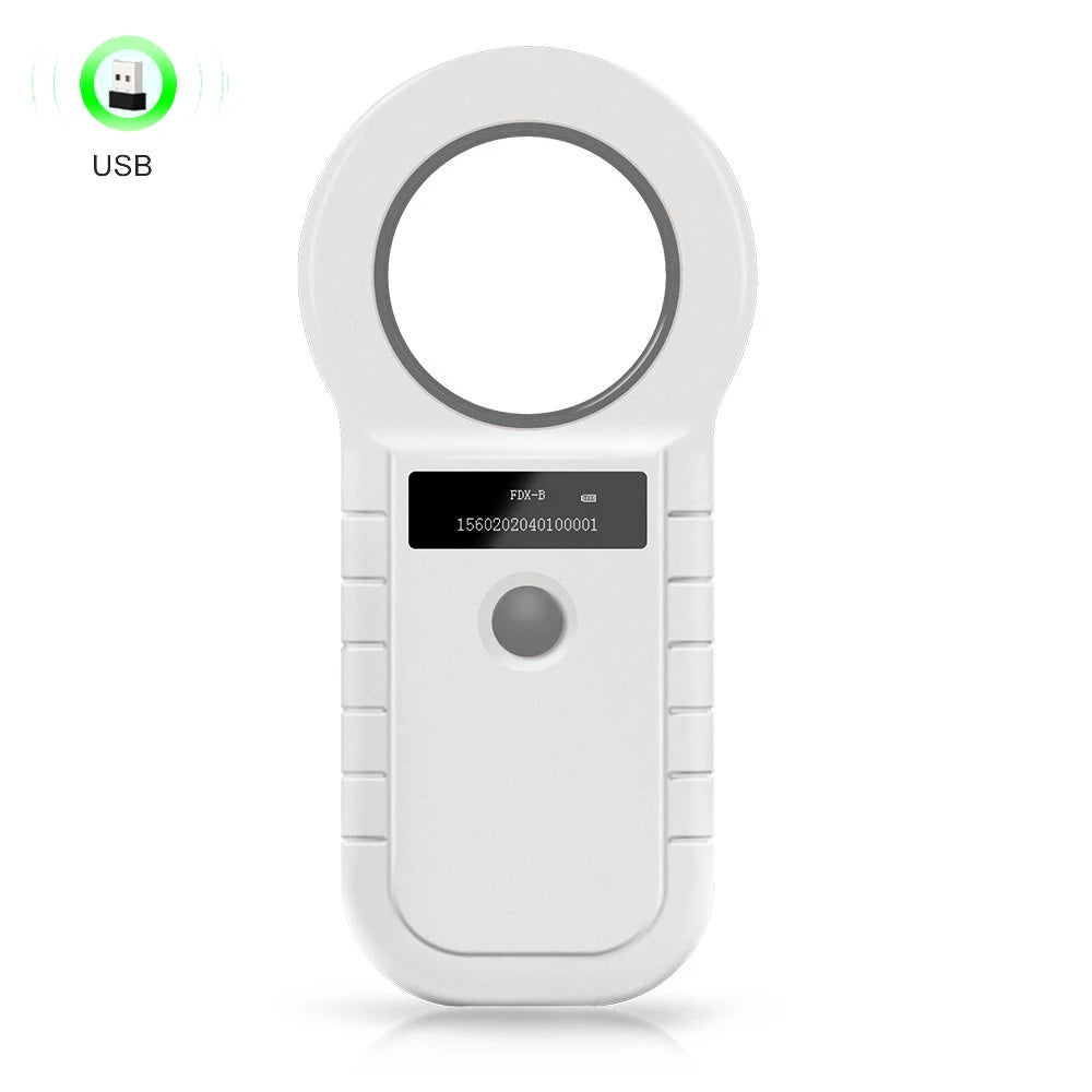 Handheld Animal Microchip Reader, Portable USB Pet Chip Scanner, RFID ID Tag Scanner for Dogs & Cats Paws and Claws