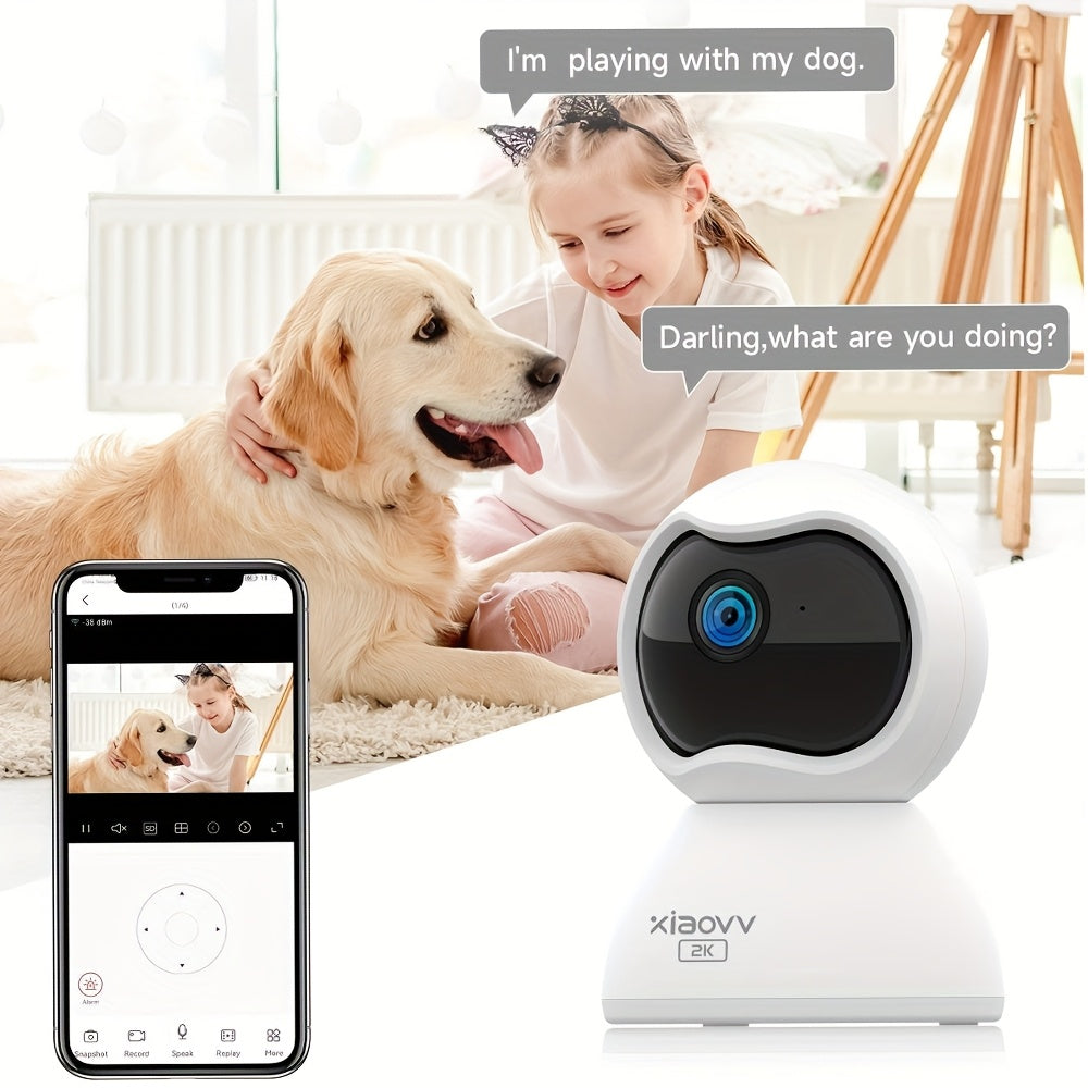 XIAOVV Q2 4MP Indoor WiFi Camera, Home Security, Baby & Pet Monitor