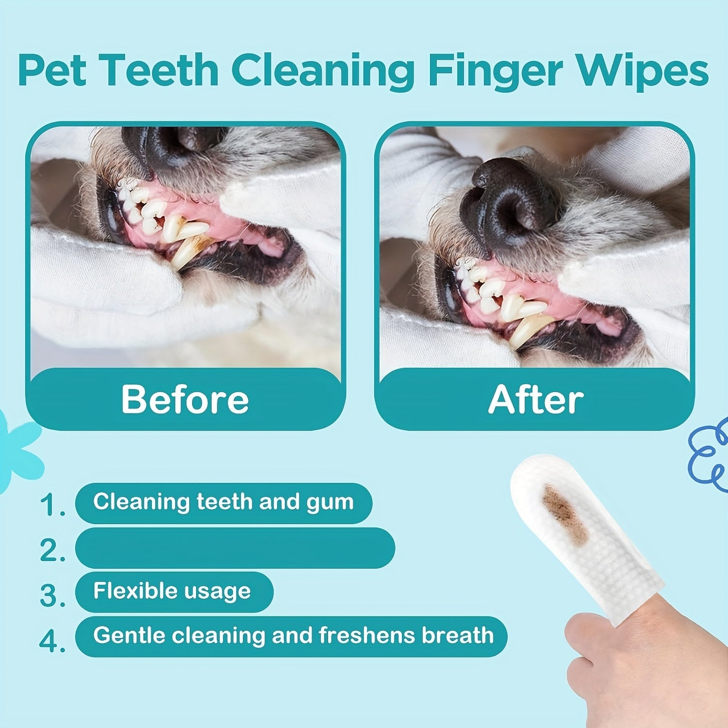 Pet Grooming Wipes Set – 3 Boxes, 200 Count for Cats & Dogs