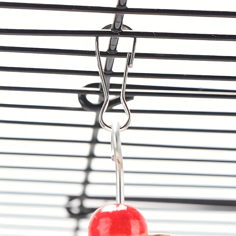 Durable Wooden Parrot Toy with Bell & Beads – Chewing & Grinding Aid