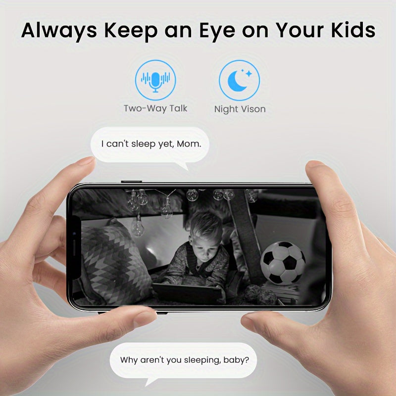 XIAOVV Q2 4MP Indoor WiFi Camera, Home Security, Baby & Pet Monitor