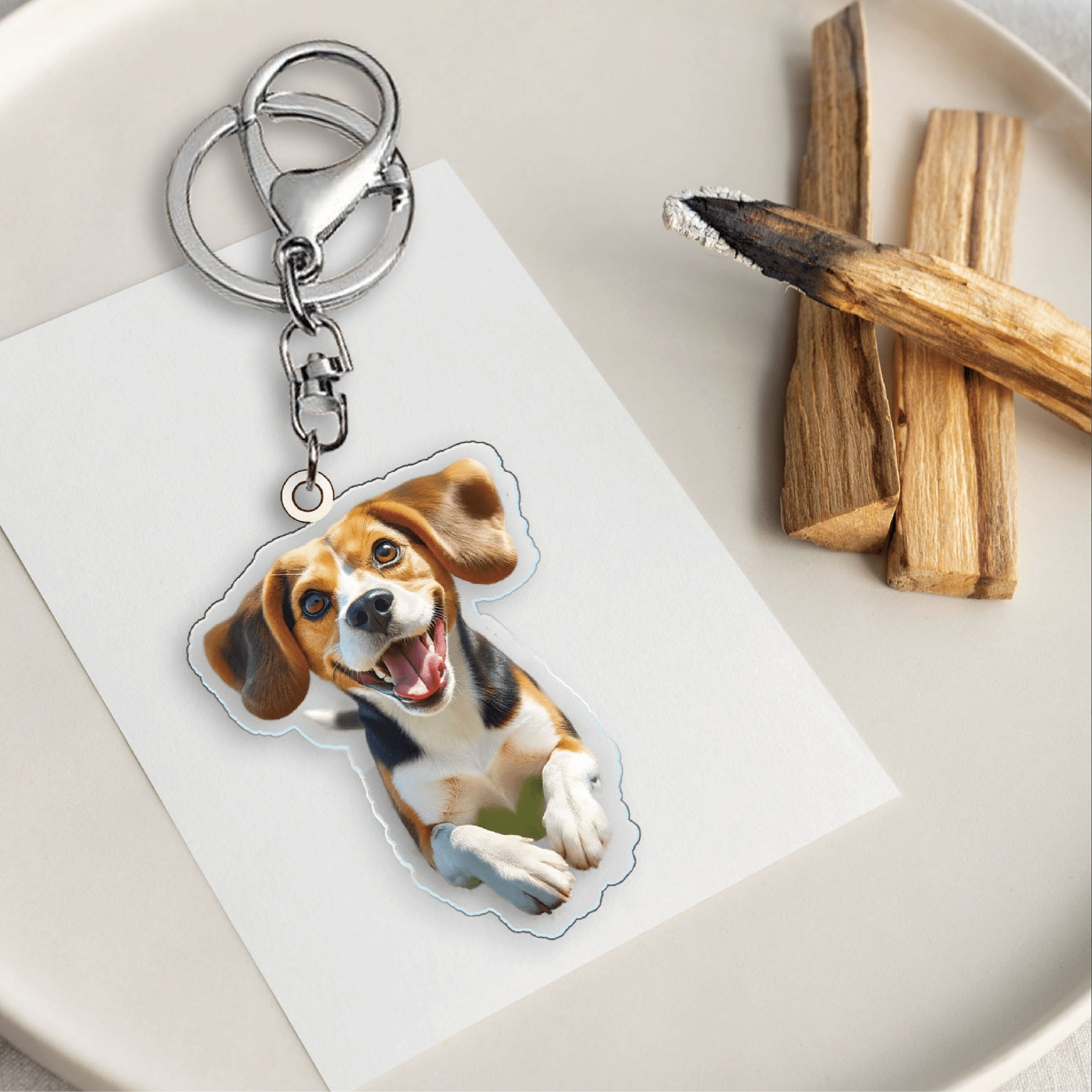 Custom Photo Acrylic Keychain, Double-Sided Special-Shaped Key Pendant