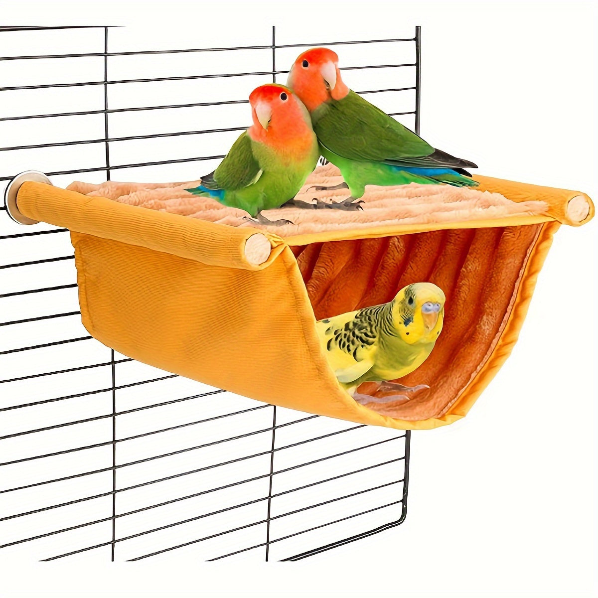 Double-Layer Hanging Bird Hammock – Soft Plush Winter Nest