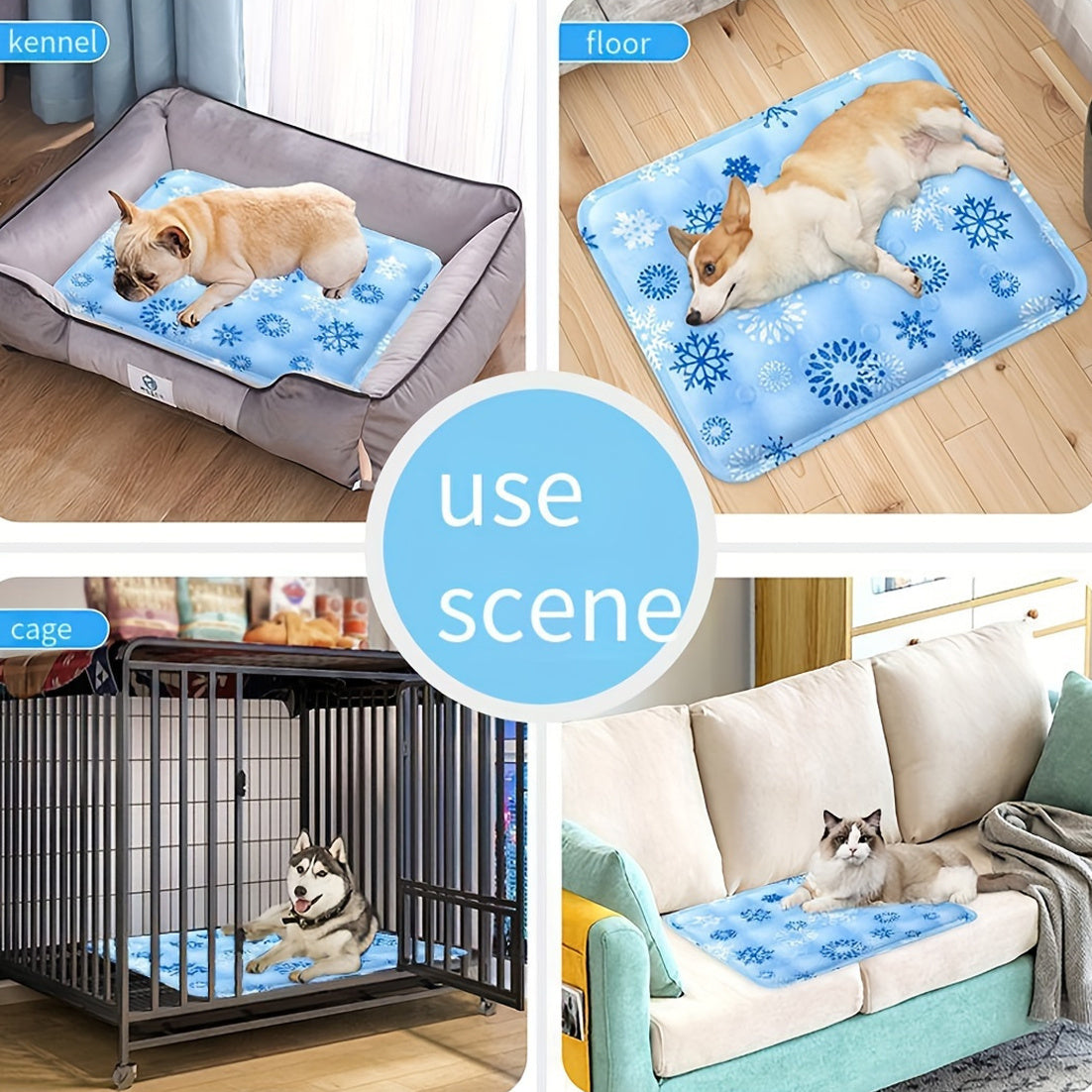 Instant Cooling Dog Mat – Portable Breathable Chill Pad for Small Pets