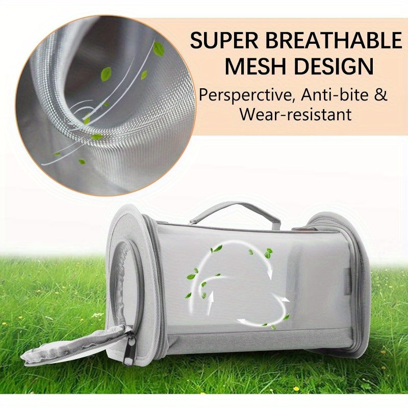 Versatile Reptile Carrier Backpack with Leash – Durable Small Pet Travel Bag