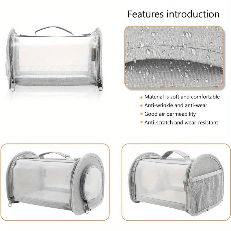 Versatile Reptile Carrier Backpack with Leash – Durable Small Pet Travel Bag