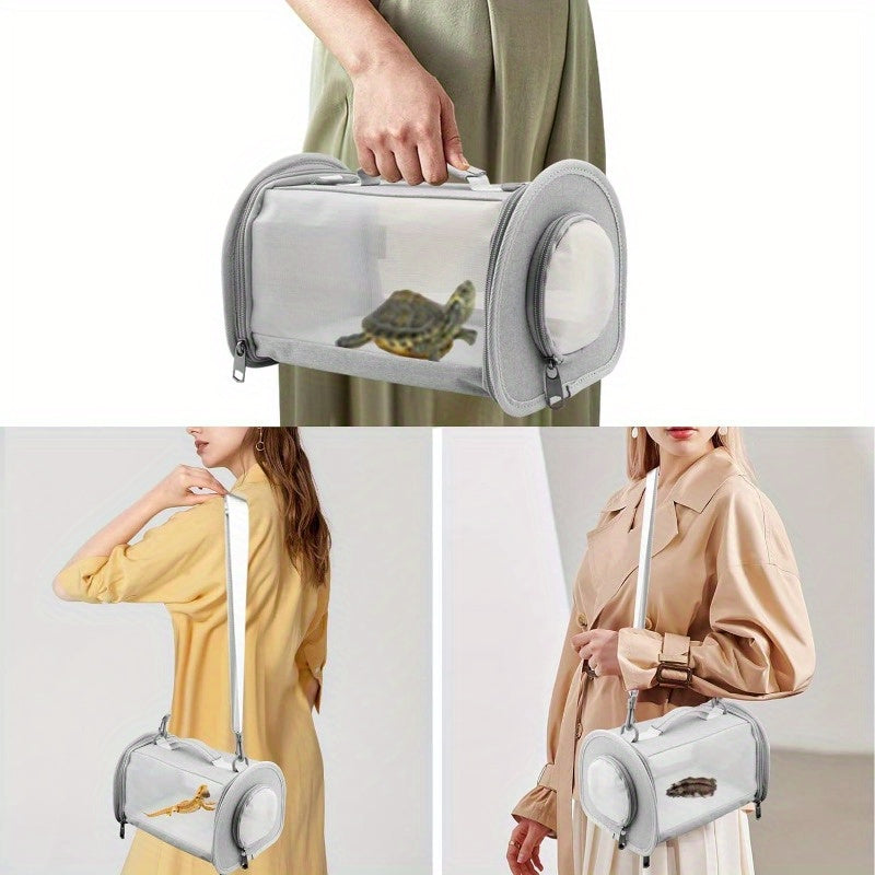 Versatile Reptile Carrier Backpack with Leash – Durable Small Pet Travel Bag