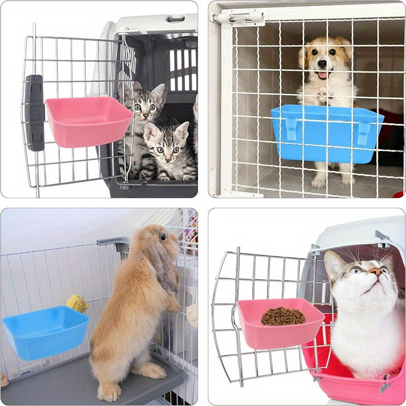 6pcs Hanging Pet Feeders – Durable Food & Water Containers for Small Pets