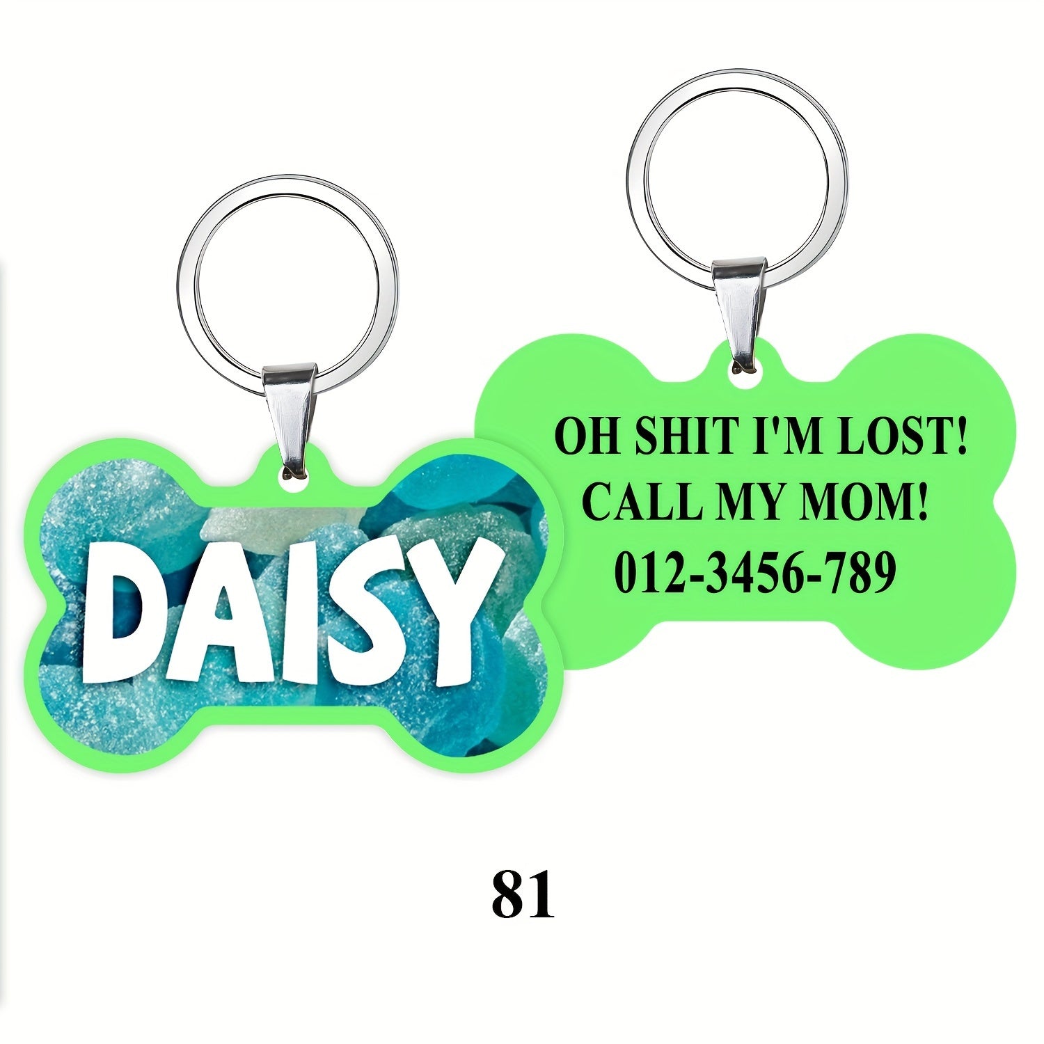 Luminous Pet ID Tags – Custom Engraved Acrylic Dog Tags, Night Visibility