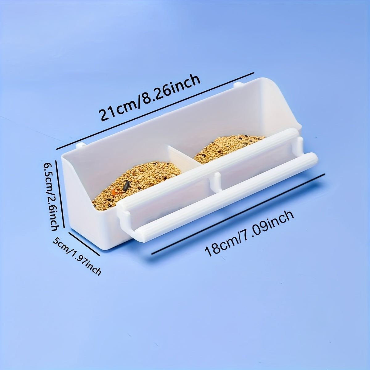 Durable ABS Parrot Feeder – Cage-Mounted Food & Water Cup