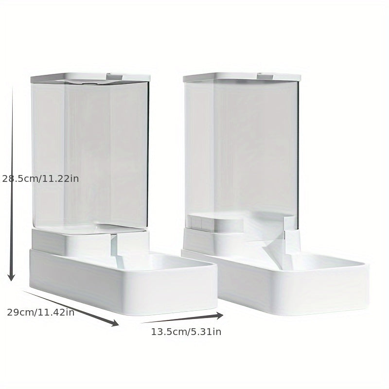 Gravity Pet Feeder & Water Dispenser – Automatic Dog & Cat Feeder 1.0 Gal