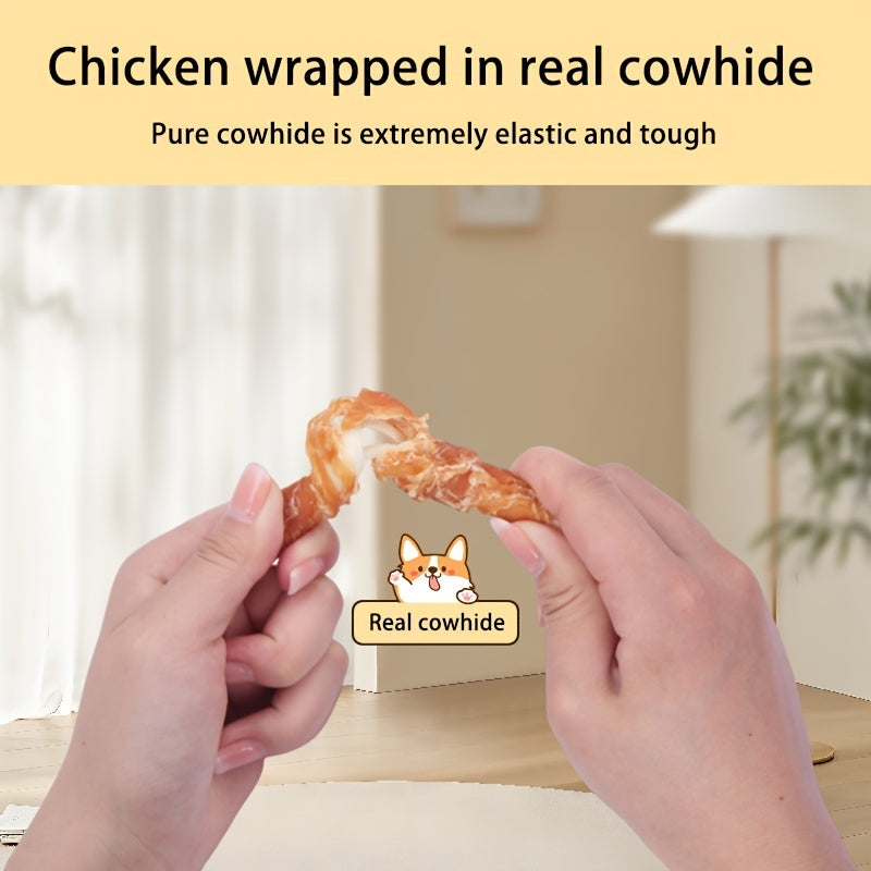 Chicken-Wrapped Rawhide Dog Twists, 3 lbs – Pets’ Favorite Chewy Treats
