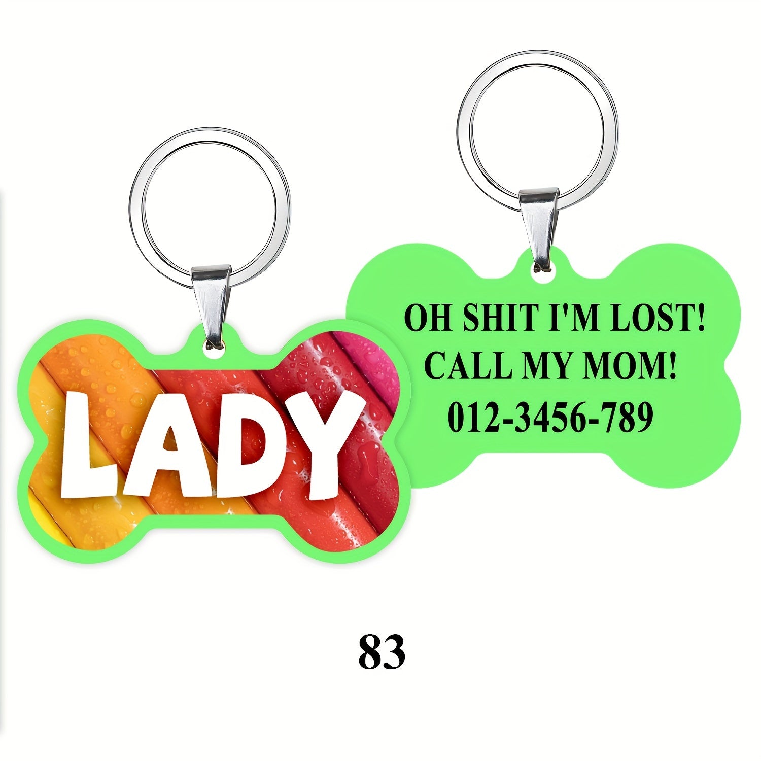 Luminous Pet ID Tags – Custom Engraved Acrylic Dog Tags, Night Visibility