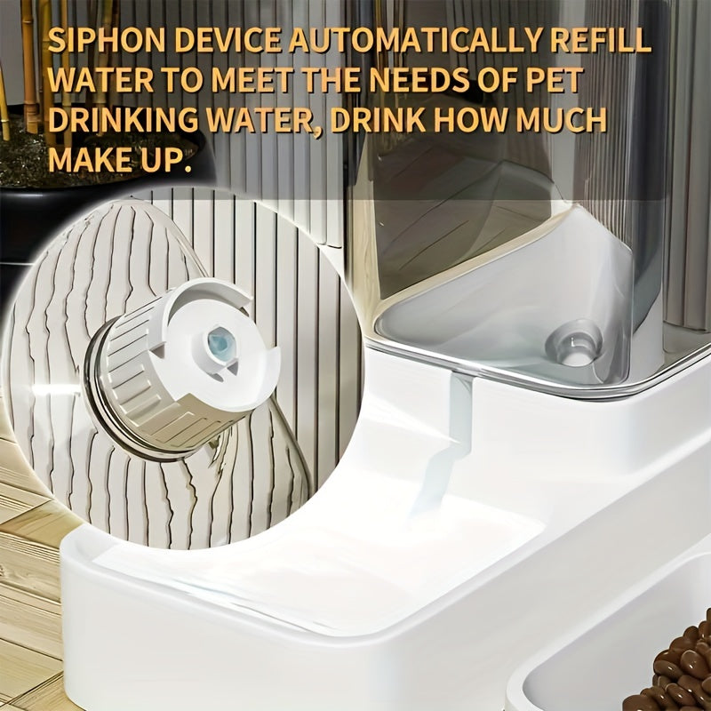 Gravity Pet Feeder & Water Dispenser – Automatic Dog & Cat Feeder 1.0 Gal