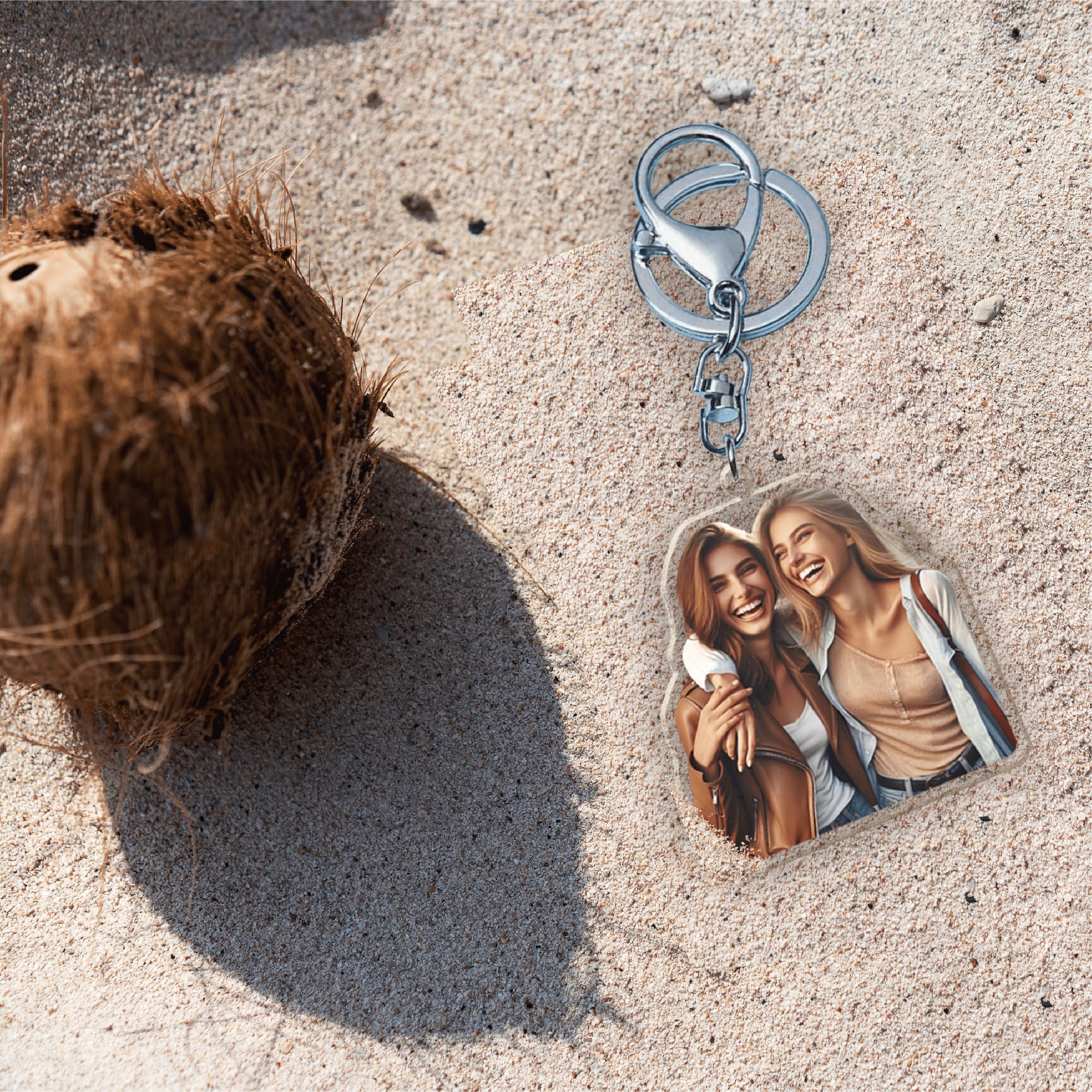 Custom Photo Acrylic Keychain, Double-Sided Special-Shaped Key Pendant