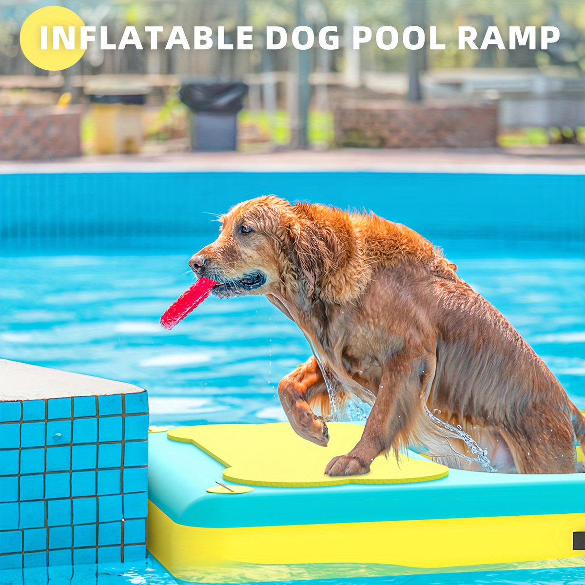 Inflatable Dog Ramp 100×150 cm – Durable Ramp for Large Breeds, Pools & Docks