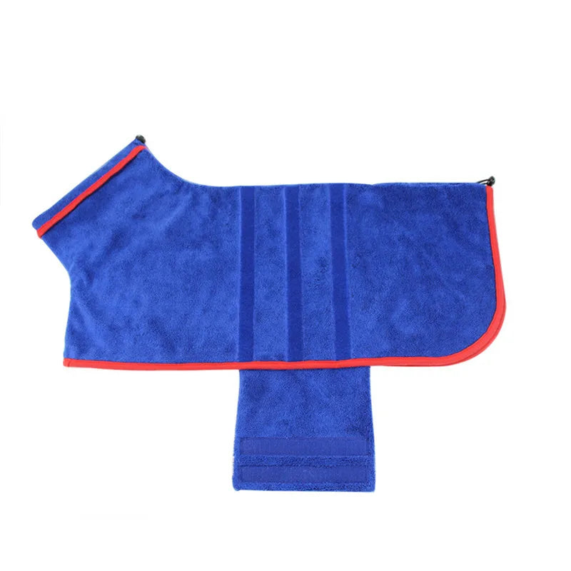 Microfiber Dog Bathrobe – Super Absorbent & Soft Drying Coat