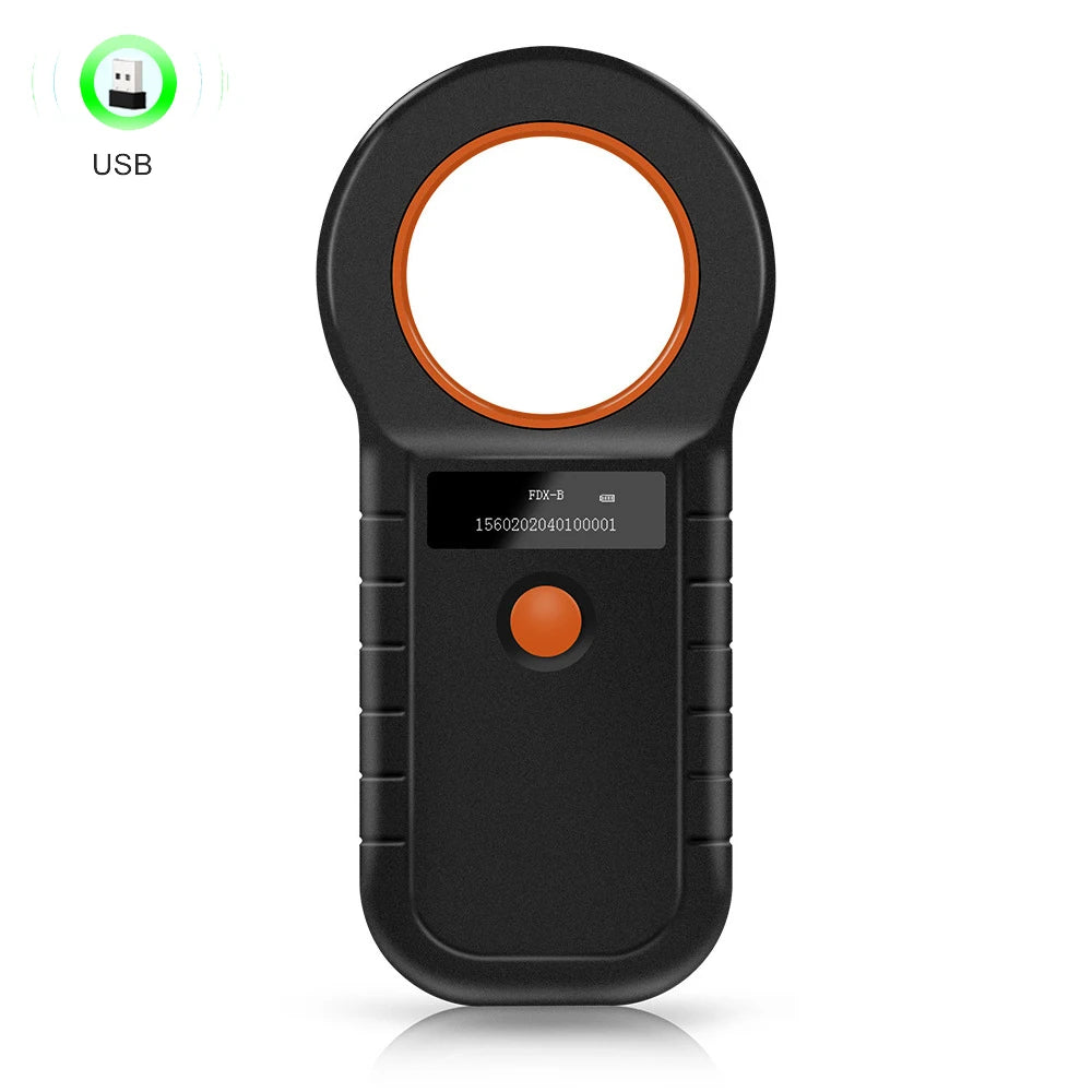 Handheld Animal Microchip Reader, Portable USB Pet Chip Scanner, RFID ID Tag Scanner for Dogs & Cats Paws and Claws