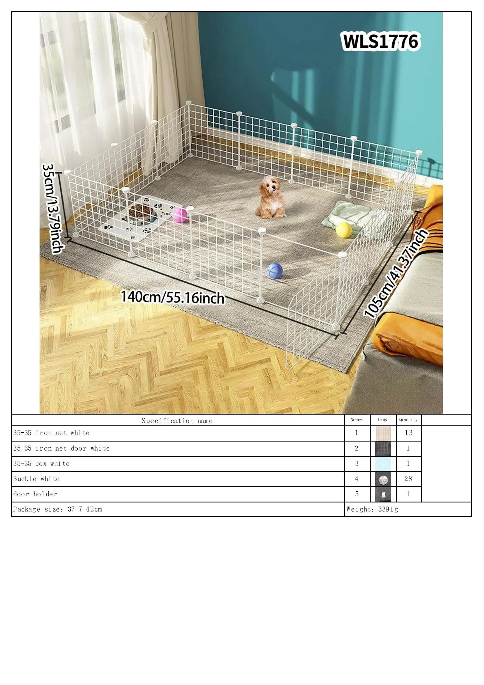 DIY Pet Playpen – Detachable, Easy to Assemble, Escape-Proof Fence Paws and Claws