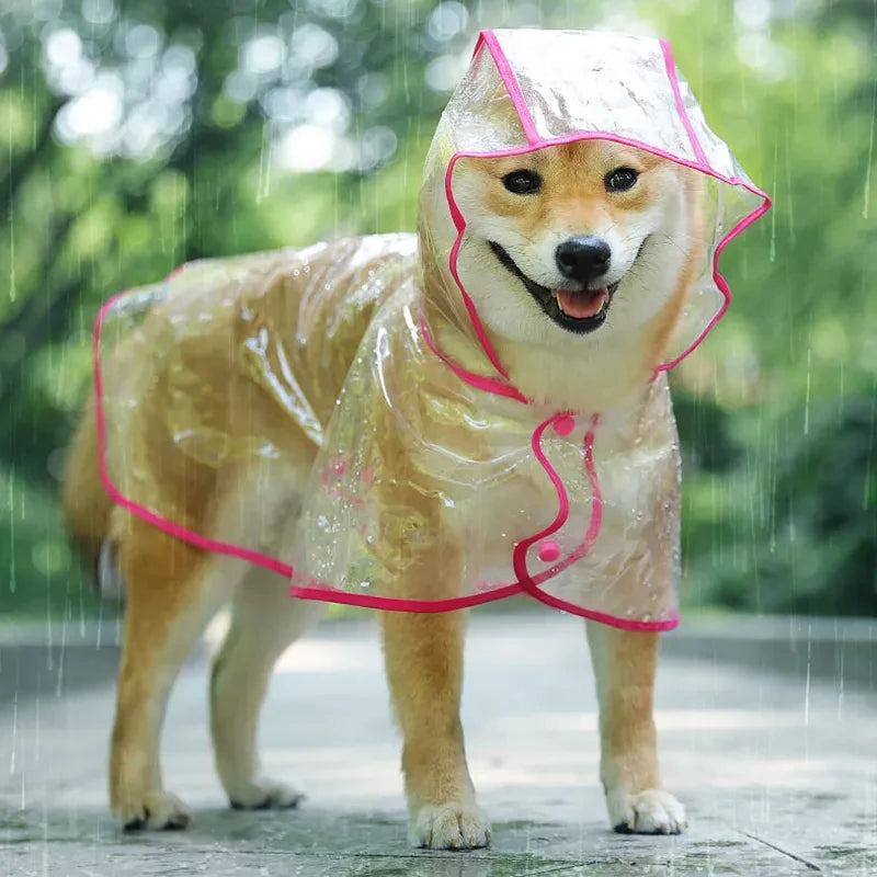 Dog Rain Jacket – Lightweight Waterproof Pet Clothes Paws and Claws