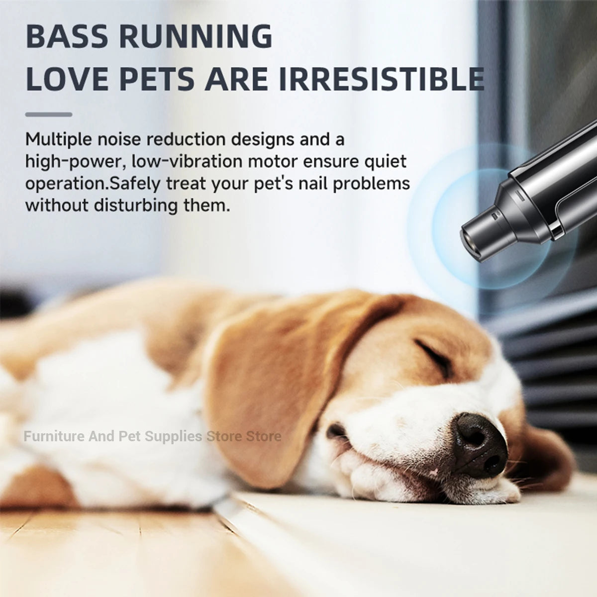 USB Rechargeable Electric Pet Nail Grinder – Painless Diamond Wheel Trimmer for Dogs, Cats & Small Animals (Low-Noise, Strong Power, Multiple Grinding Ports)