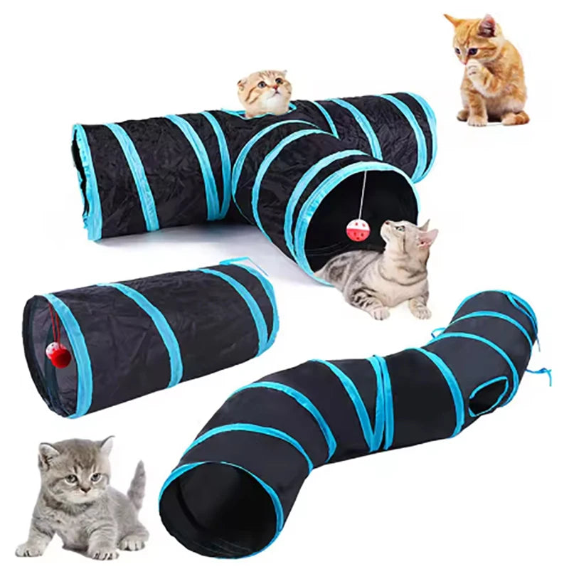 Cat Tunnel Toy – Foldable & Breathable Indoor Play Tube