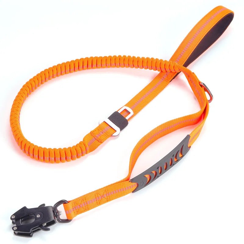 Heavy Duty Tactical Bungee Dog Leash – No-Pull Reflective Shock-Absorbing Leash Paws and Claws