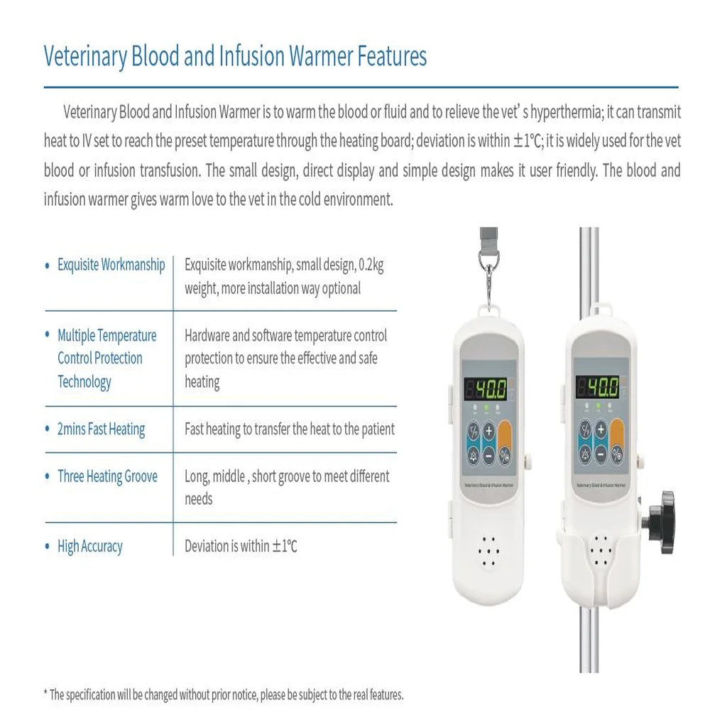 Pet Thermostat Infusion Heater – For Veterinary Use Paws and Claws
