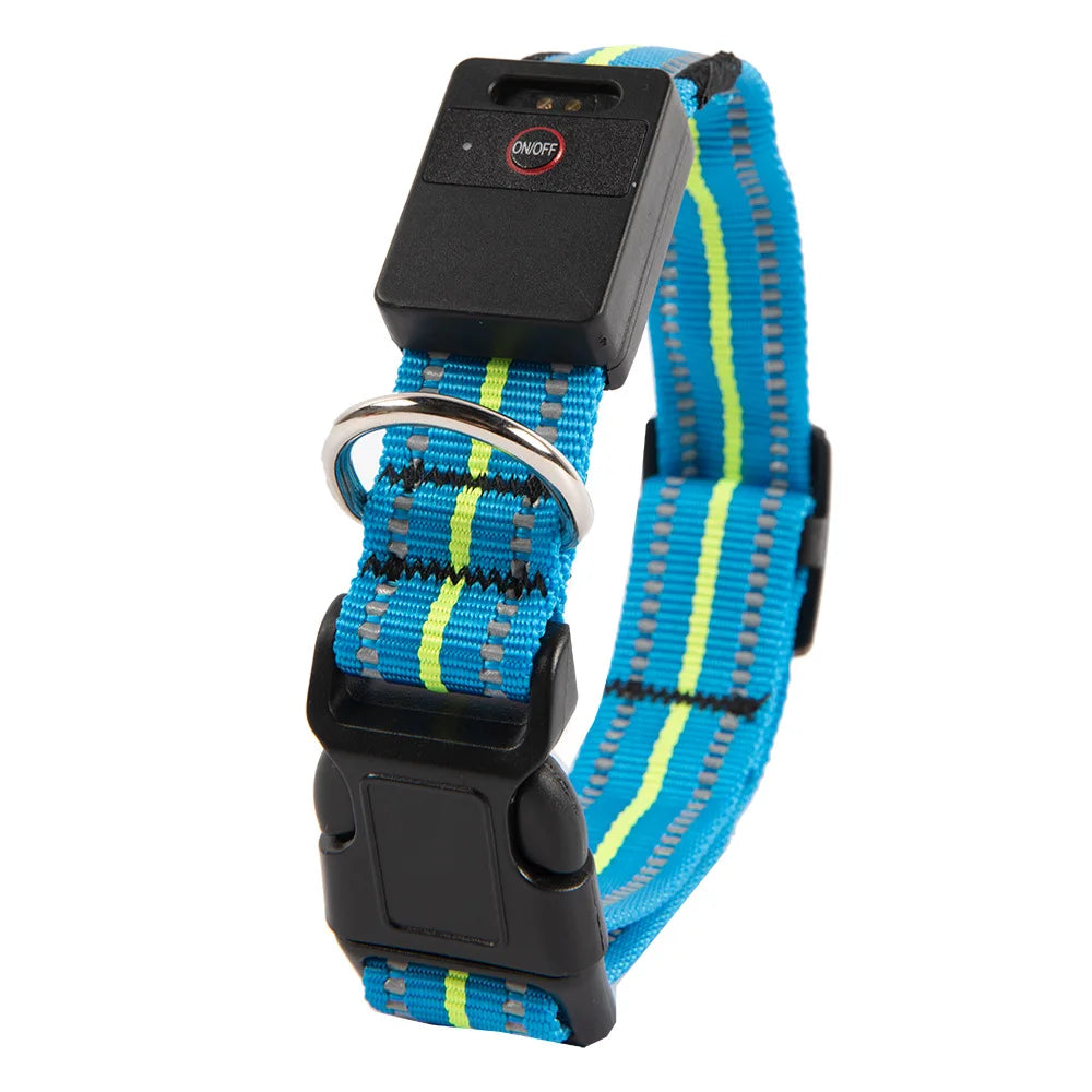 Waterproof LED Dog Collar – USB Rechargeable, Reflective & Glowing